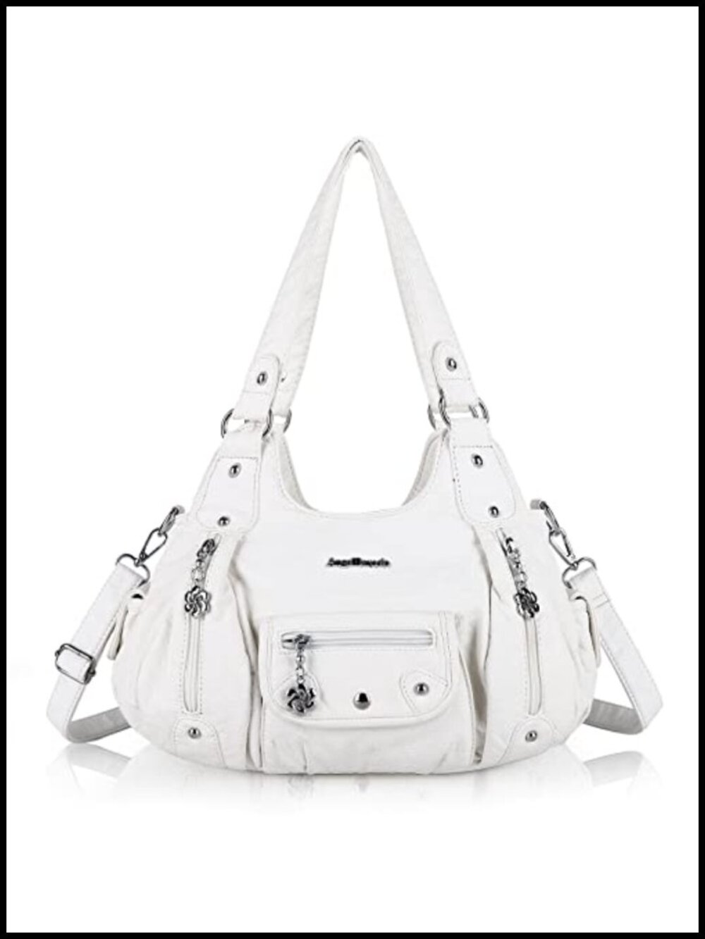 Angel Barcelo PU Leather Tote Hobo Shoulder Bag Handbag Ladies Purse